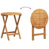 vidaXL Garden Bistro Set with Cushion 3 pcs Brown Solid acacia wood