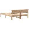 vidaXL Bed Frame with Headboard Brown 160 x 200 cm Solid Pine Wood