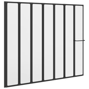 vidaXL Shower Screen Folding Black 168 x 140 cm Aluminium