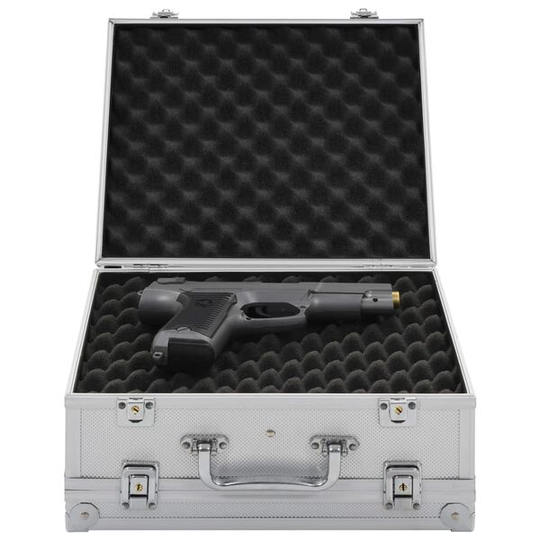 vidaXL Gun Case Aluminium ABS Silver