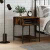 vidaXL Bedside Table Smoked Oak 40x41x50 cm Engineered Wood