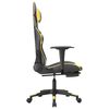 vidaXL Massage Gaming Chair with Footrest Black&Gold Faux Leather