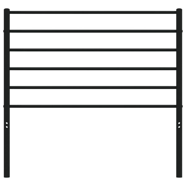 vidaXL Metal Replace Headboard Black 80 cm