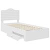 vidaXL Bed Frame with Headboard White 90 x 190 cm Engineered Wood