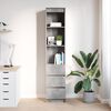 vidaXL Highboard Concrete Grey 37.5x35x180 cm Engineered Wood