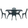 vidaXL Garden Dining Set 5 pcs Green Aluminium