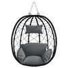 vidaXL Hanging Egg Chair Anthracite 91.5 x 60 x 110 cm Poly Rattan