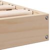 vidaXL Floor Bed Frame Natural 223.5 x 204 x 9 cm Solid Pine Wood