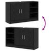 vidaXL Bathroom Cabinet Black Oak 90 x 29 x 55 cm Engineered wood