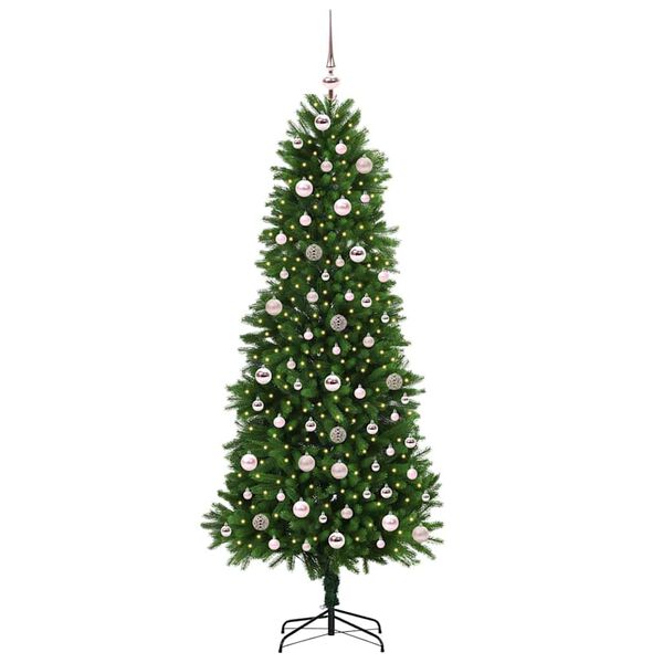vidaXL Christmas Tree with 300 LEDs with Stand Green 240 cm PE