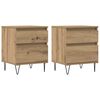 vidaXL Bedside Cabinets 2 pcs Artisan Oak 40x35x50 cm Engineered Wood