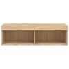 vidaXL TV Cabinet with LED Lights Sonoma Oak 100x30x30 cm