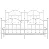vidaXL Metal Bed Frame without Mattress with Footboard White 135x190cm