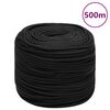 vidaXL Boat Rope Full Black 10 mm 500 m Polypropylene