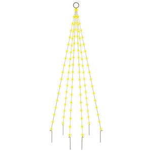 vidaXL Christmas Tree on Flagpole Warm White 108 LEDs 180 cm