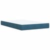 vidaXL Box Spring Bed with Mattress Blue 120x200 cm Velvet