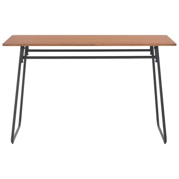 vidaXL Dining Table Brown 120x60x73 cm Solid Plywood Steel