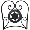 vidaXL Mosaic Bistro Set Black and White Iron and Ceramic