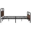 vidaXL Metal Bed Frame without Mattress Brown Oak 183x213 cm
