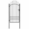 vidaXL Garden Gate Steel 1x2.5 m Black