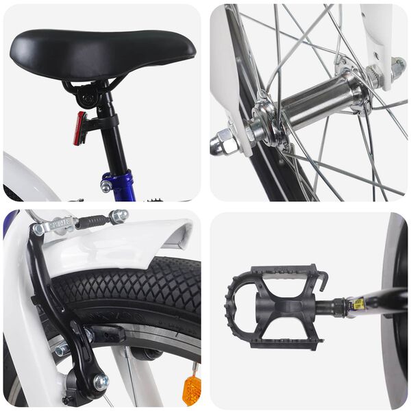 vidaXL Kids Bike 20'' for 6-11 Years Old Blue White