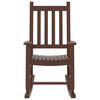 vidaXL Rocking Chairs for Children 2 pcs Brown Solid Wood Poplar