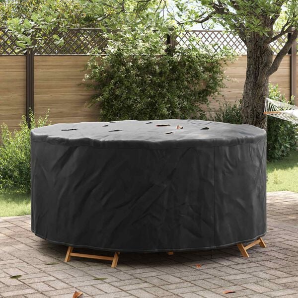 vidaXL Outdoor Furniture Cover Black 200 x 200 x 105 cm 210D fabric