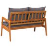 vidaXL Garden Bench with Cushion Oil Natural Solid Acacia Wood