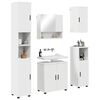 vidaXL Bathroom Furniture Set 5 pcs White Engineered wood & Metal