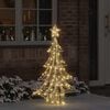 vidaXL Christmas Tree with 120 LEDs Warm white 120 cm PET