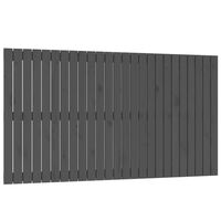 vidaXL Wall Headboard Grey 159.5x3x90 cm Solid Wood Pine