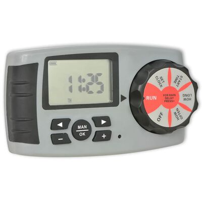 vidaXL Automatic Water Timer with 4 Stations and Moisture Sensor 3 V