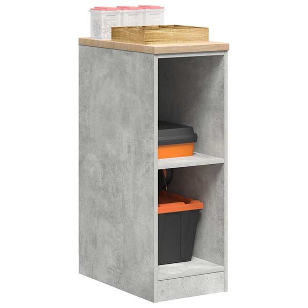 vidaXL Garage Storage Cabinet Concrete Grey 30x51x85 cm Solid Wood Pine