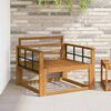 vidaXL Outdoor Middle Sofa Solid Acacia Wood Natural