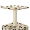 vidaXL Cat Tree with Sisal Scratching Post 55 cm Beige Paw Print