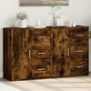 vidaXL Sideboards 2 pcs Smoked Oak 60x31x70 cm Engineered Wood