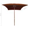 vidaXL Garden Parasol with Wooden Pole Terracotta 200x300 cm
