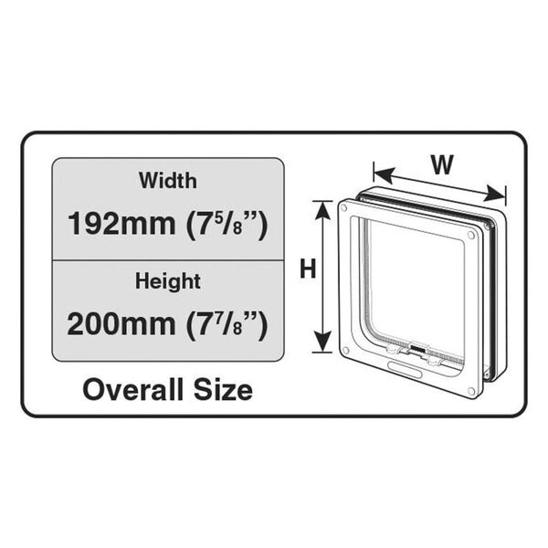 CAT MATE 4-way Lockable Cat Door Brown