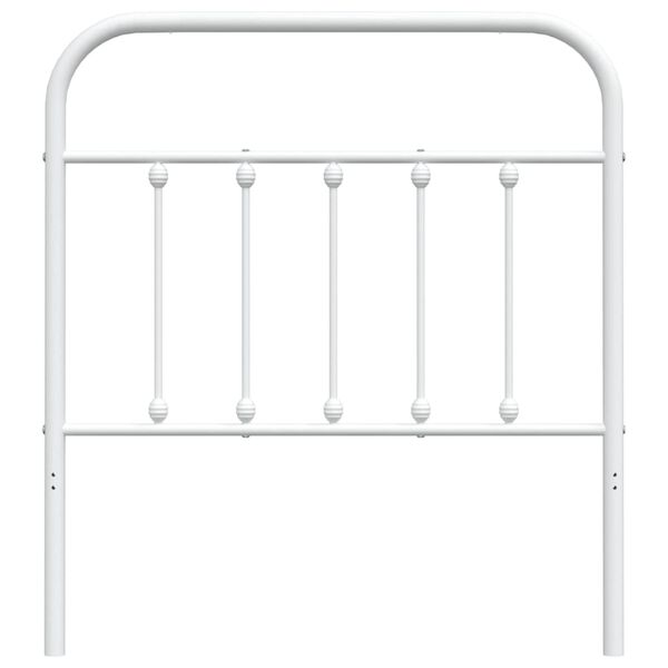 vidaXL Metal Headboard White 80 cm