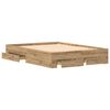 vidaXL Bed Frame with Drawer Artisan Oak 140 x 200 cm Engineered Wood