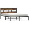 vidaXL Metal Bed Frame without Mattress Smoked Oak 140x200 cm