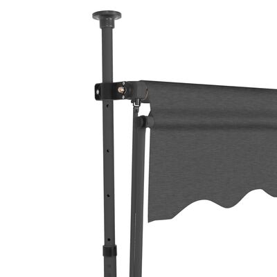 vidaXL Manual Retractable Awning with LED 100 cm Anthracite