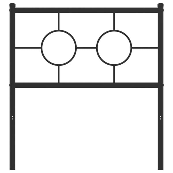 vidaXL Metal Replace Headboard Black 80 cm