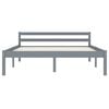 vidaXL Bed Frame without Mattress Grey Solid Pine Wood 120x200 cm