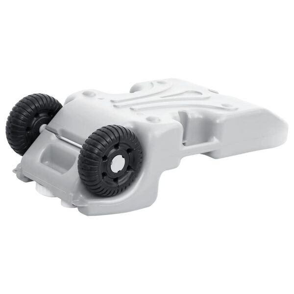 vidaXL Wheeled Water Tank for Camping 25 L Grey