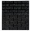 vidaXL 3D Wallpaper Bricks Self-adhesive 20 pcs Black