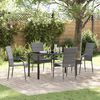 vidaXL Garden Dining Set 5 pcs Grey Powder-Coated Steel