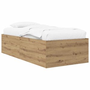 vidaXL Floor Bed Frame Artisian Oak 80 x 200 cm Engineered Wood
