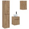 vidaXL Bathroom Furniture Set 3 pcs Artisan Oak 33 x 34.5 x 160 cm