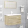 vidaXL Sink Cabinet Sonoma Oak 80x38.5x48 cm Engineered Wood